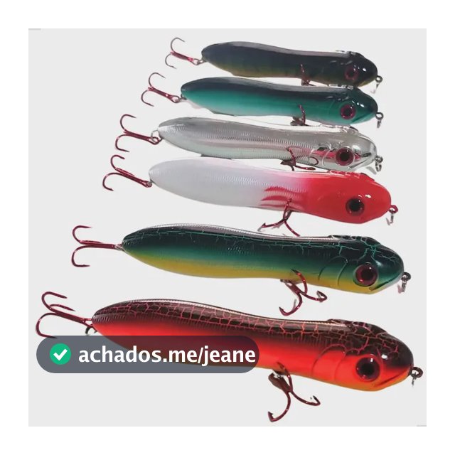 Kit 06 Isca Artificial Zara Pesca Superfície Snake 10cm 17g Ideal Pescaria De Tucunaré Traíra Robalo Dourado - Tralha de Ouro