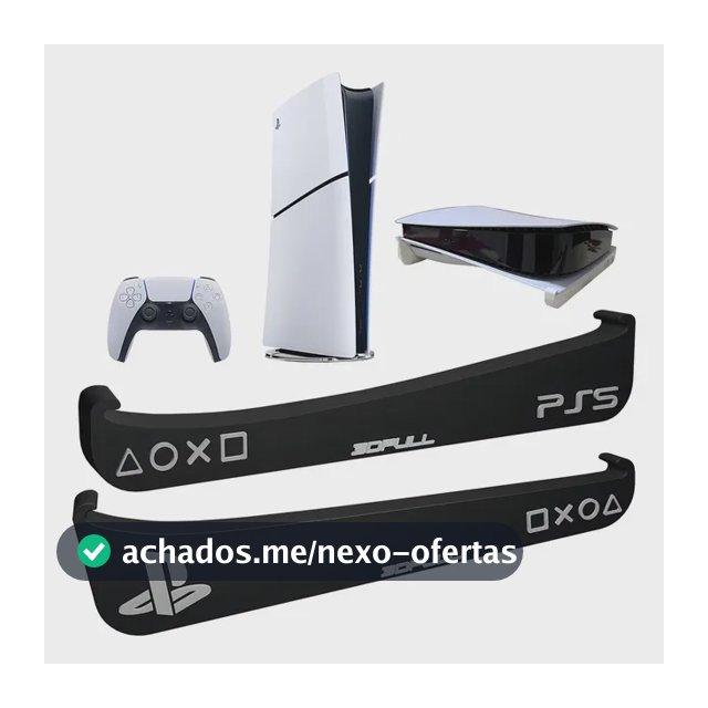 Suporte Horizontal Compatível C/ Ps5 Slim Digital Play5 Cor Preto STELL3D