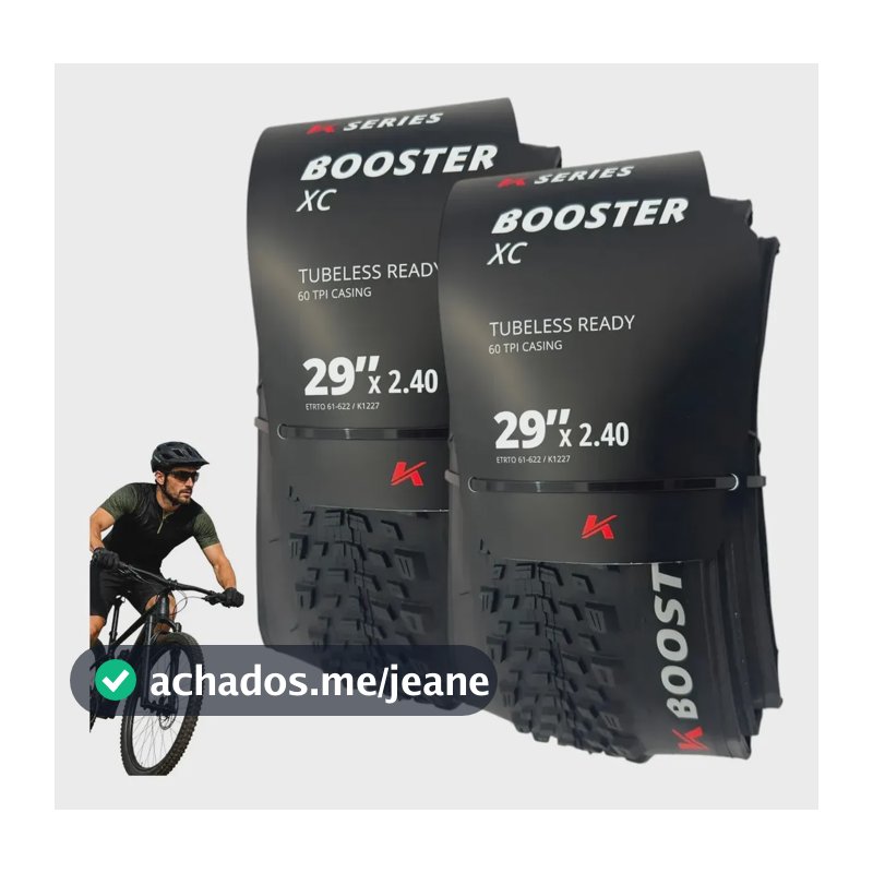 Par Pneus Aro 29x2.4 Kenda Booster Xc Tubeless Kevlar Mtb Preto