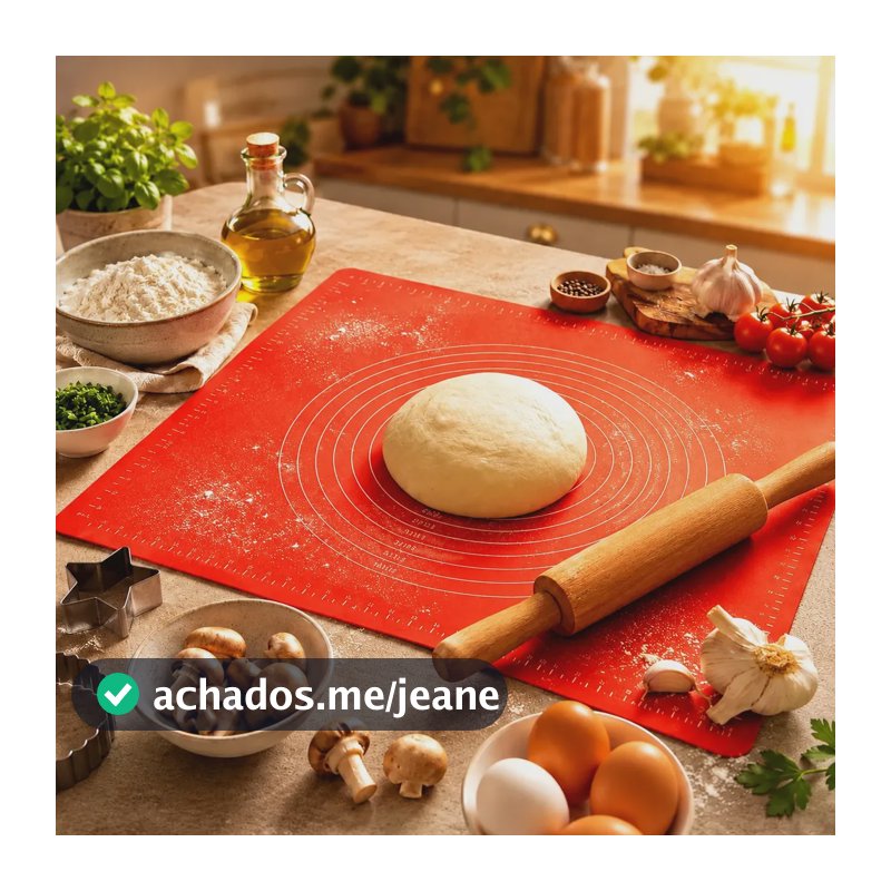 Tapete Silicone Culinário Confeitaria Massas Biscuit 50x40 Branco