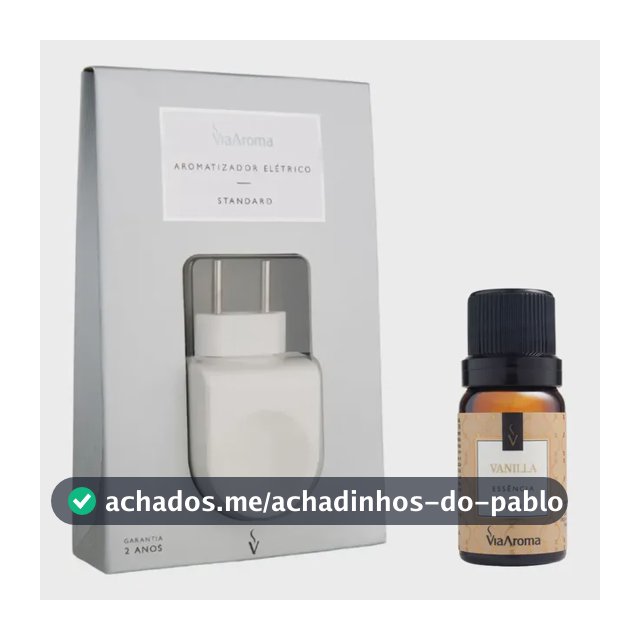 Kit Aromatizador Elétrico Standard Com 1 Essência Via Aroma 127 - 220v Vanilla