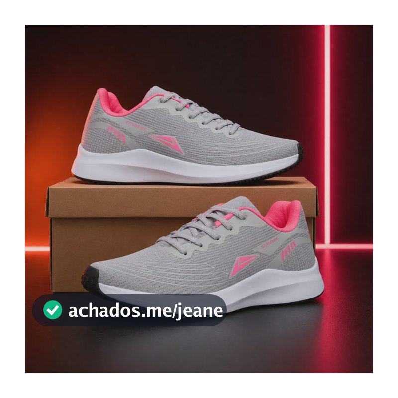 Tênis Sneeks Feminino Casual Academia Treino Promoção Cinza/pink Sneeks 37,0 Br