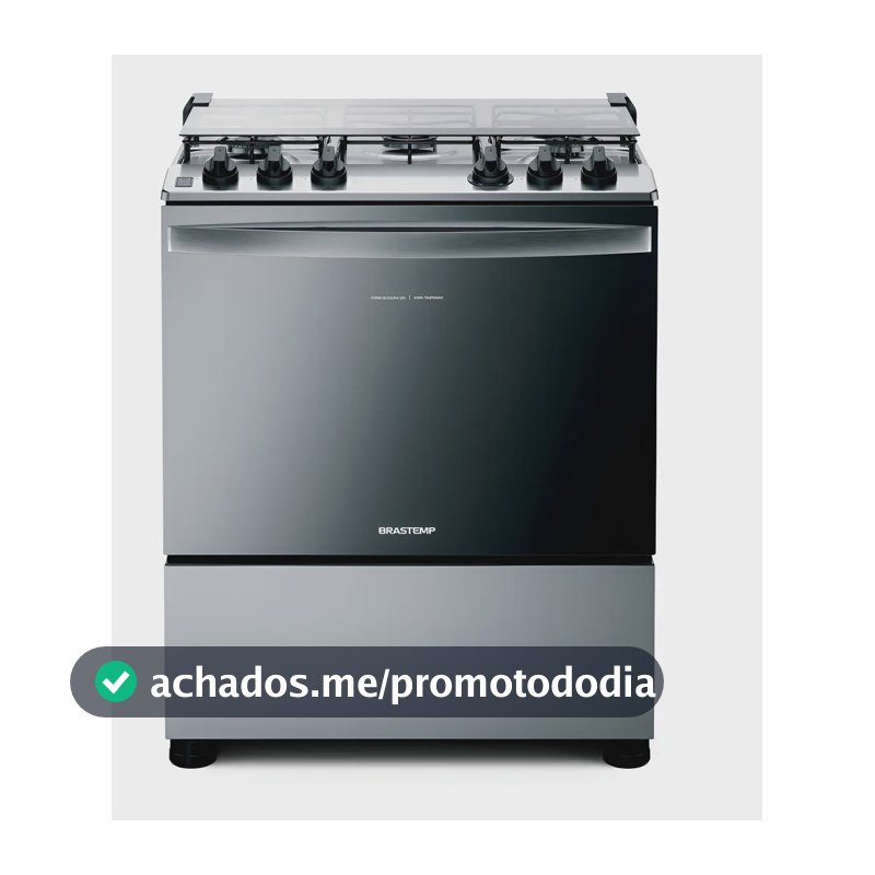 Fogão Brastemp BFS5NCR 5 Bocas Cor Inox Tipo de conexão Gás engarrafado
