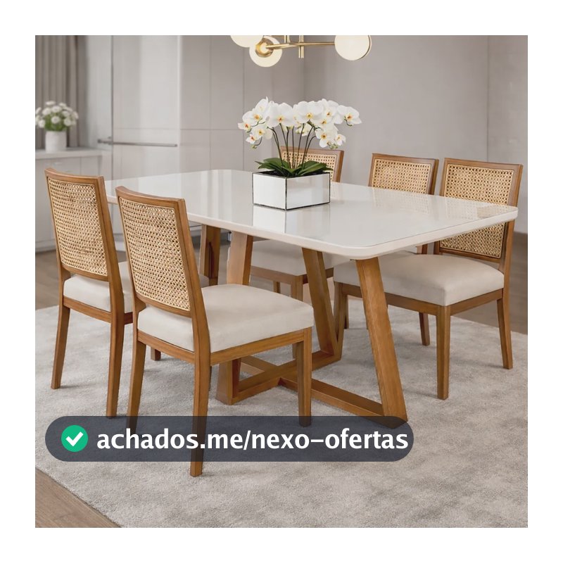 Mesa De Jantar Sala Cozinha Madeira 1,20x0,80 Cm Rt Mobilia Off White Marrom-claro