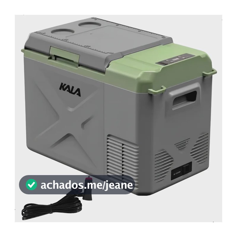 Geladeira Portatil 25lt Digital Freezer Kala Lancha Caminhão Cinza