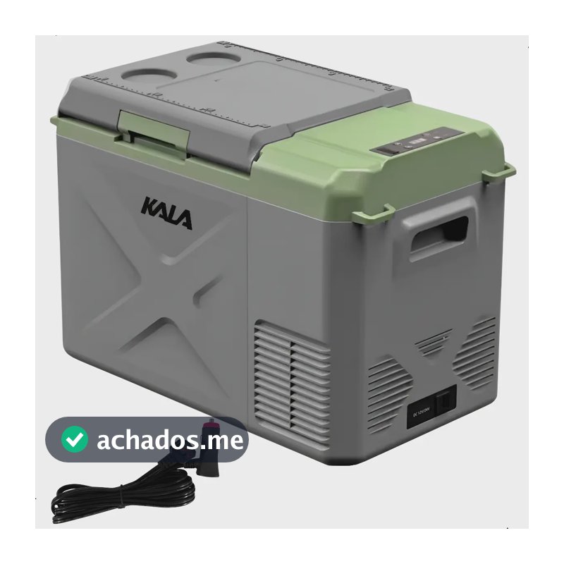 Geladeira Portatil 25lt Digital Freezer Kala Lancha Caminhão Cinza