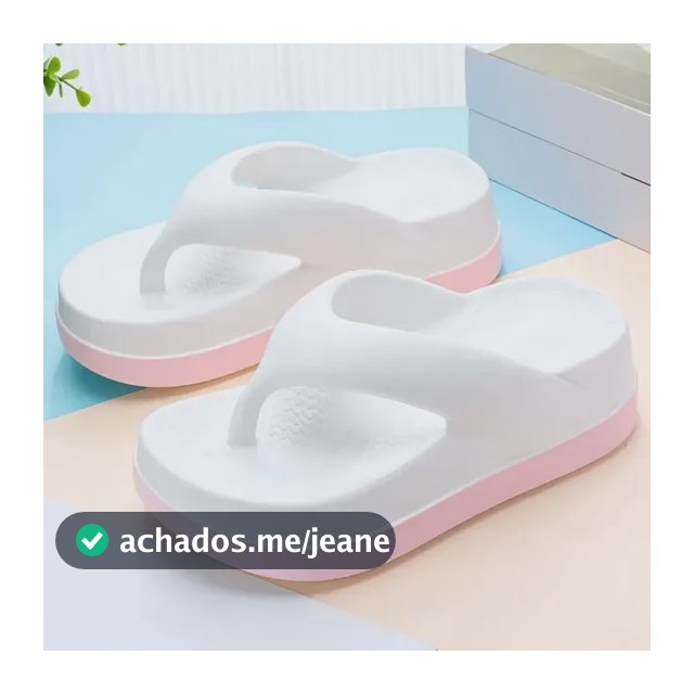 Chinelo Feminino Confortável Antiderrapante De Plataforma .. Branco 38 Eu