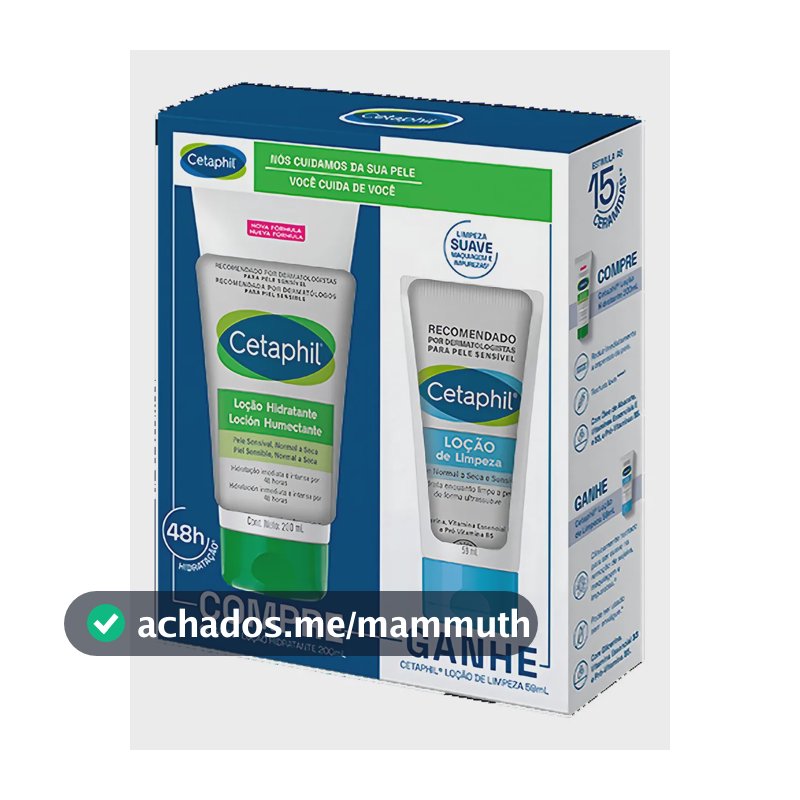 Kit Cetaphil Loção Hidratante 200ml + Loção de Limpeza 59ml