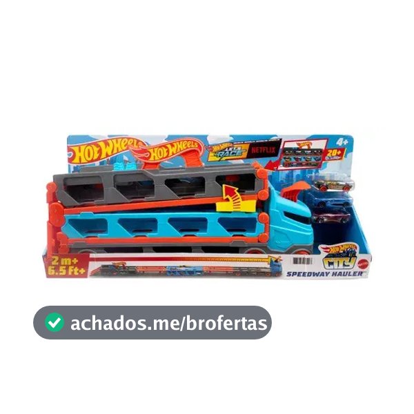 Pista de Carrinho com 3 Carrinhos Hot Wheels Guincho Mattel GVG37
