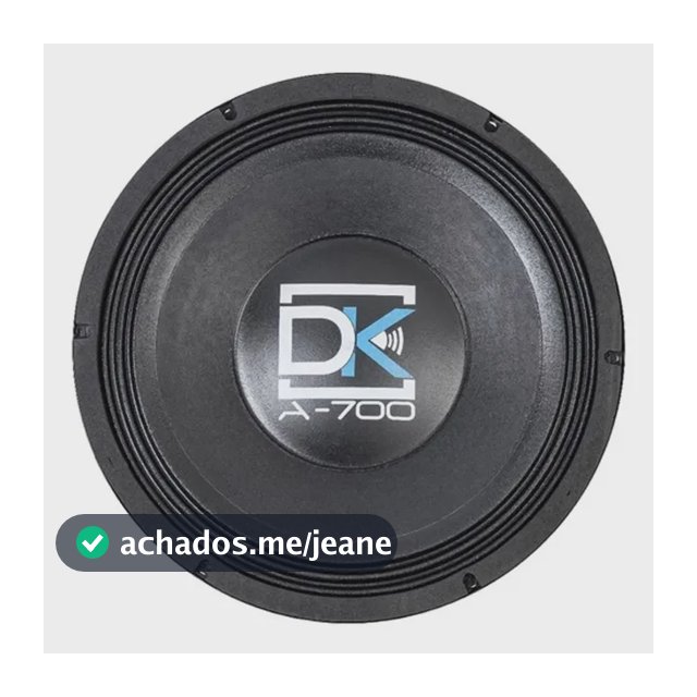 Alto Falante A700 12 Pol 700w Rms Dk Audio Cone Seco Mg Cor Preto