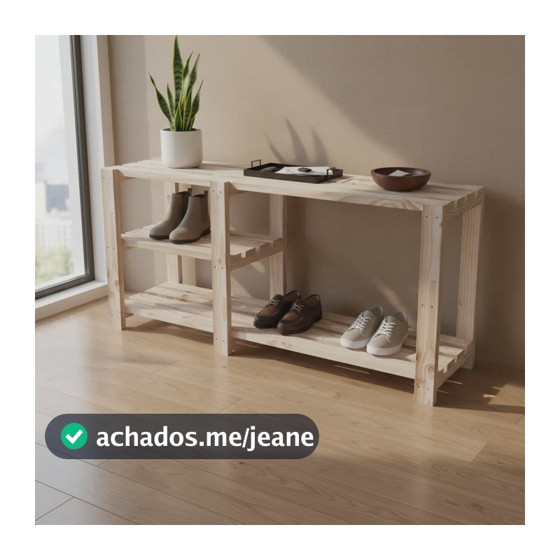 Sapateira De Sala Reforçado Suporta Até 80kg Simples Oferta Bege