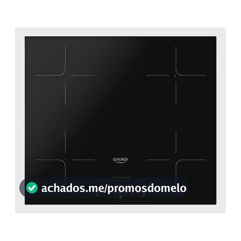 Cooktop Dako Supreme de Indução 4 Bocas Preto para Embutir