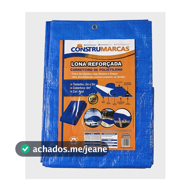 Construmarcas Lona Reforçada 2x2 150 micras