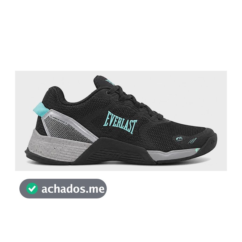 Tenis Crossfit Feminino Everlast Climber Pro 3 Preto E Verde Preto E Verde Liso 36 Br