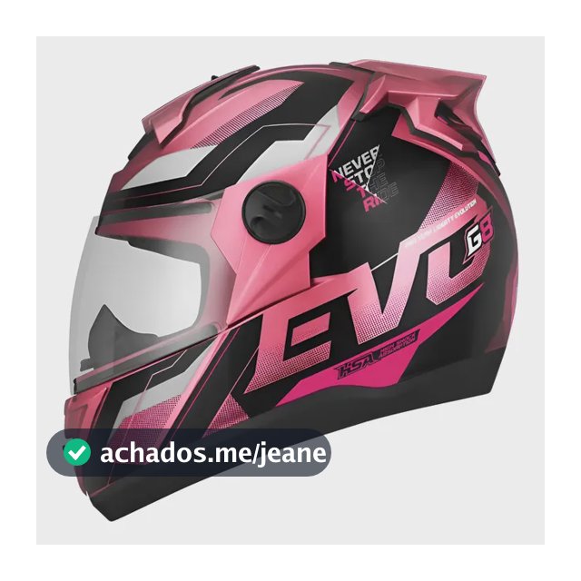 Capacete Fechado Pro Tork Evolution G8 Feminino Masculino