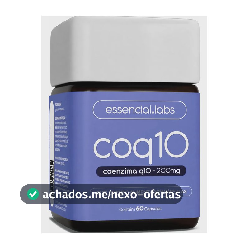COENZIMA Q10 200mg - Fórmula com Máxima Concentração e Pureza - 60 doses