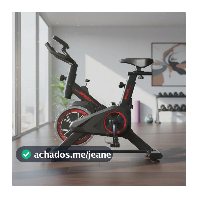 Bike Spinning Social Fit Premium Sport 10kg Preto e Vermelho