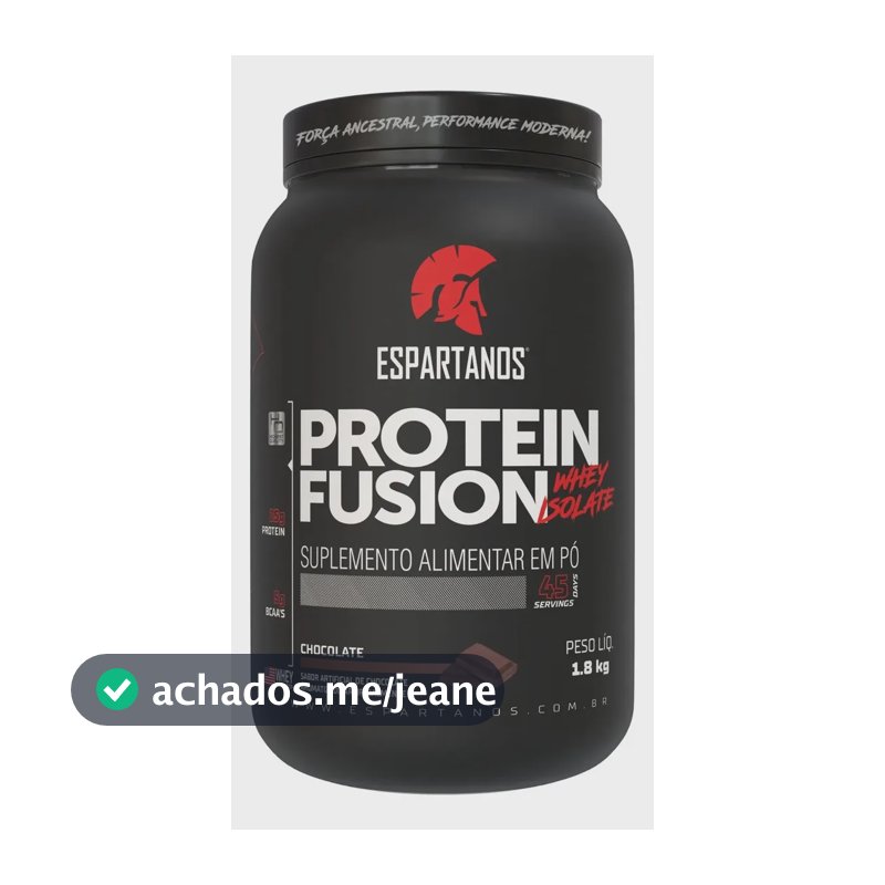 Proteína Espartanos Sports Protein Fusion Whey Isolate sabor Chocolate x 1.8kg