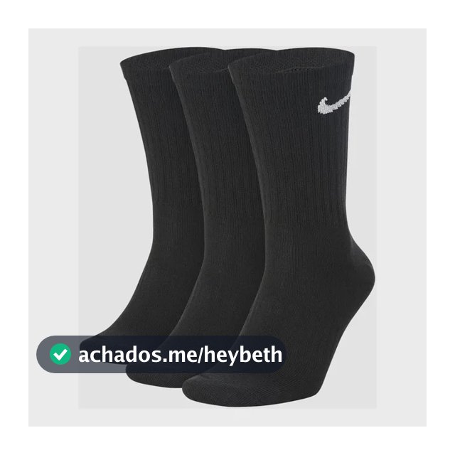 Meia Nike Everyday Lightweight Training Crew (3 Pares) Mascu