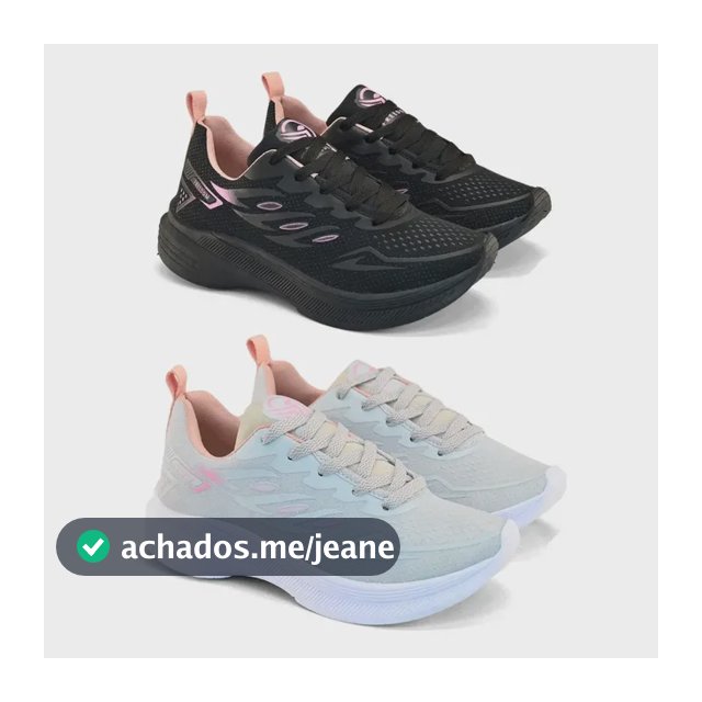 Kit 2 Pares Tenis Feminino Esportivo Academia Treino Corrida