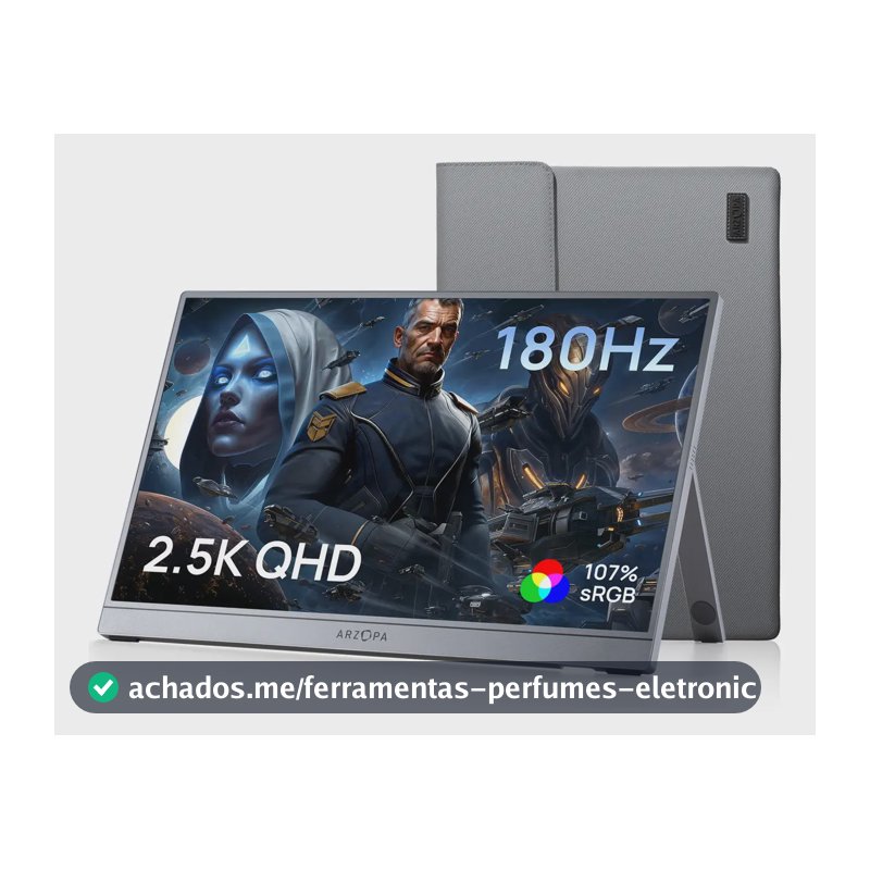 Arzopa Z3fc Monitor Portátil 16.1'' 2.5k 180hz Gamer - Cinza