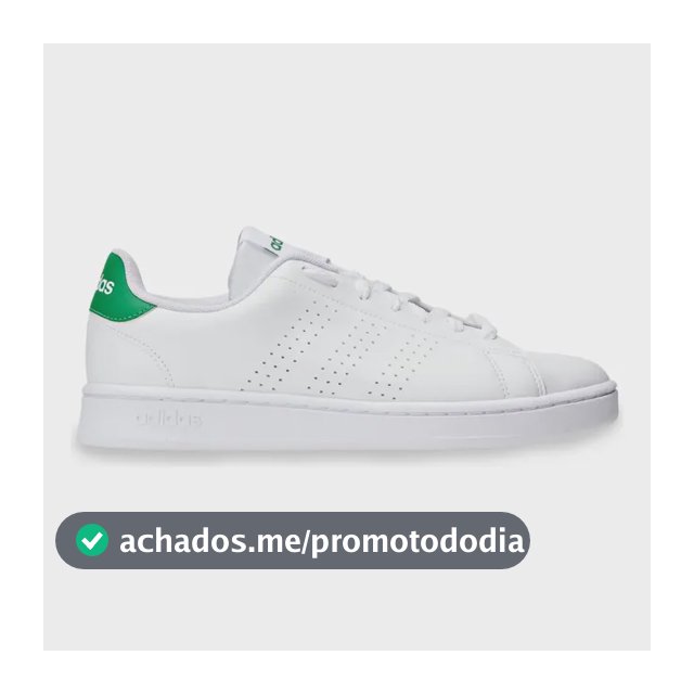 Tênis Masculino E Feminino Advantage 2.0 adidas Branco E Verde Liso 36 Br