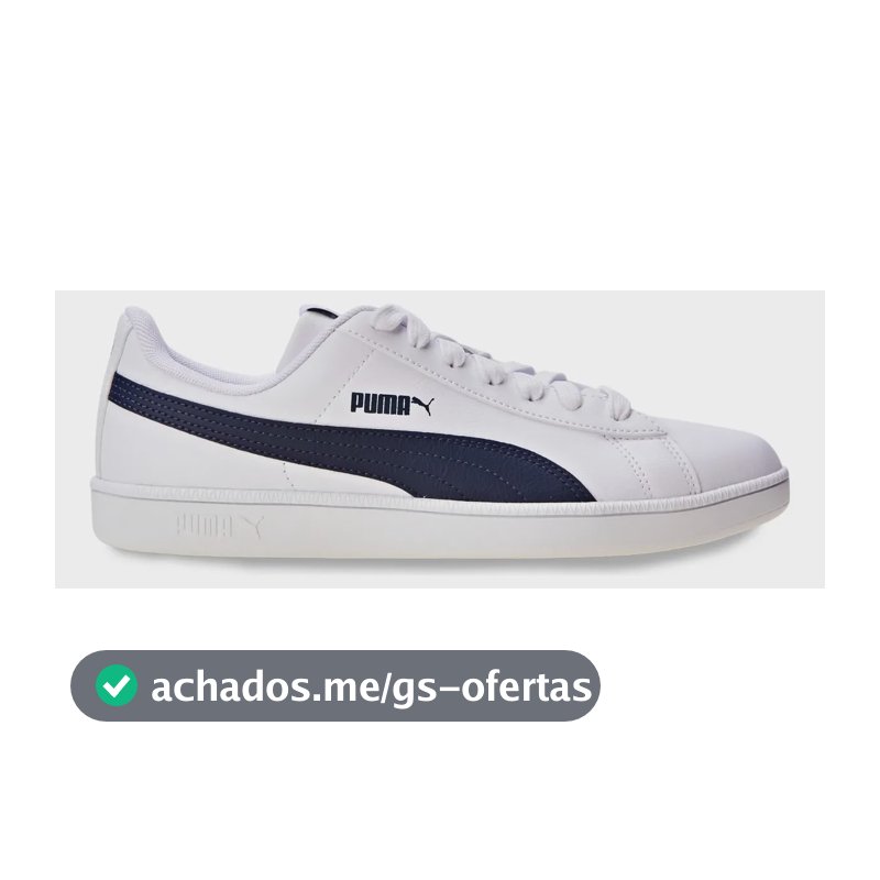 Tênis Casual Masculino E Feminino Up Puma Branco Azul-escuro Geométrico 38 Br