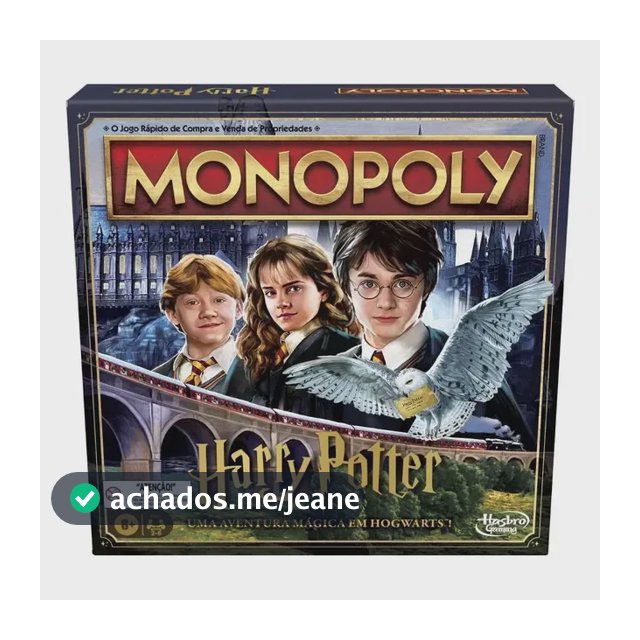 Jogo De Tabuleiro Monopoly Harry Potter Hasbro