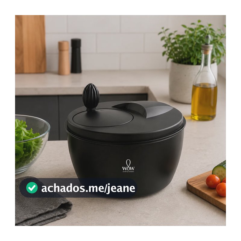 Centrífuga De Salada Secador Verduras Manual 4 All Black