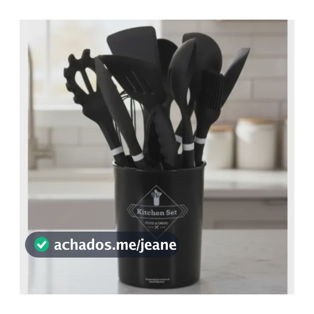 Conjunto Utensílios 11 Pcs Silicone Cabo Plástico Gourmet