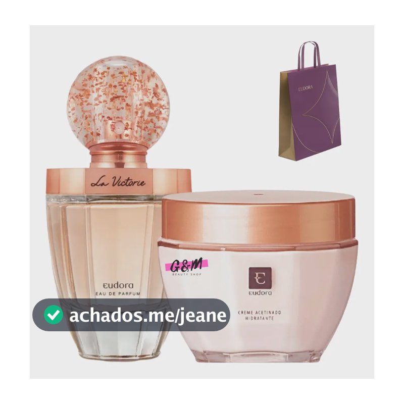 Kit Eudora Presente Feminino Perfume La Victorie Acetinado
