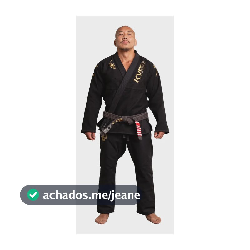 Kimono Kvra Jiu Jitsu Gold Preto Trançado Adulto Preto A1