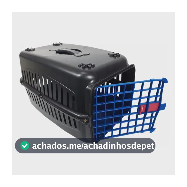 Caixa De Transporte Preta N°1 Filhotes Cão Gato Ave Roedor