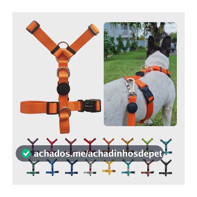 Peitoral H Antipuxão Para Cachorro Pet Cães Brabus Dog
