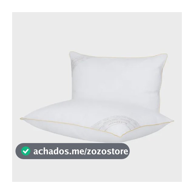 Kit Travesseiro 50x70cm Buddemeyer Toque de Pluma Algodão Branco 2 peças