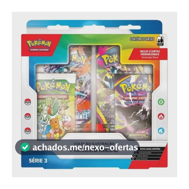Box Pokémon TCG Parceiros Iniciais Série 3 Estampas Ilustradas Copag 2026