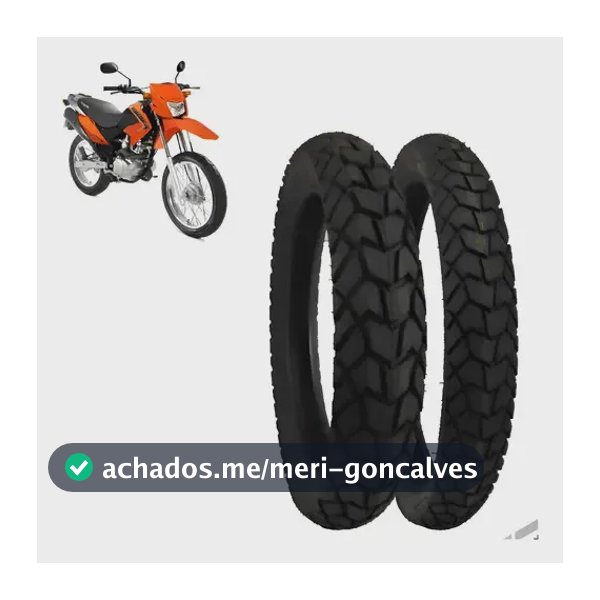 Kit Pneu Moto Honda Bros 150/160 Modelo 110/90-17 + 90/90-19