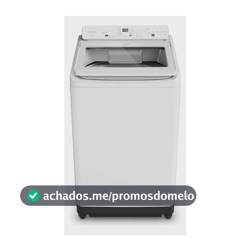 Máquina de lavar Intuitive+ Panasonic 19kg SmartSense Sistema Ciclone Dial Ciclo Pet Branca NA-F190A1W 127V