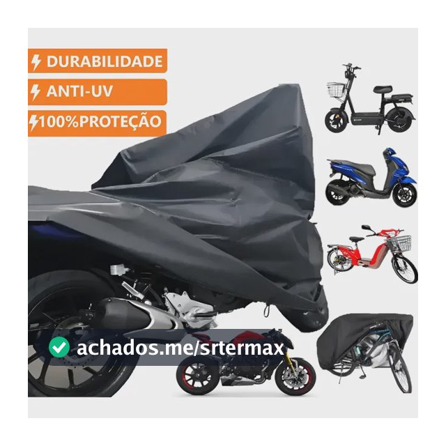Capa Para Moto Forrada Impermeável Térmica Sol Chuva Protege