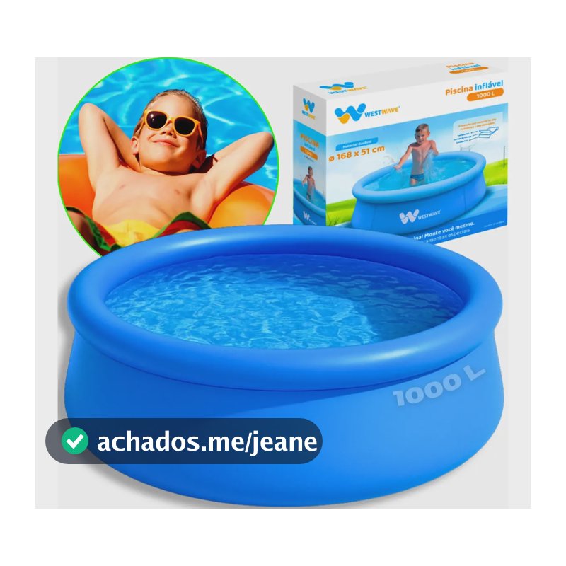 Piscina Infantil Inflável 1000 Litros Grande Redonda Quintal Piscina Inflável Infantil 1000 Litros