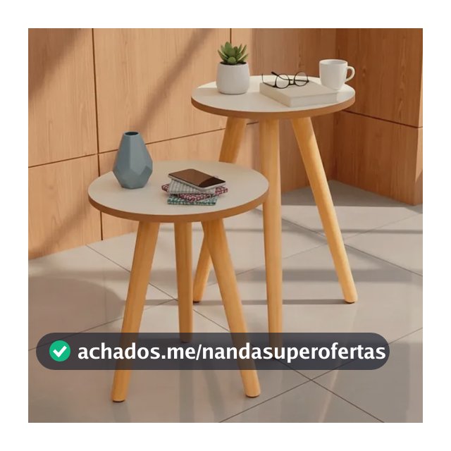 Mesa De Canto Pé Palito 2 Mesas Tripe Redonda Fosca