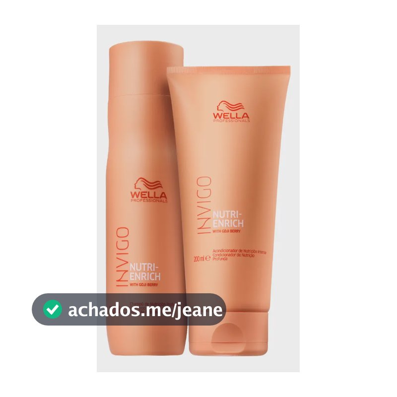 Kit Shampoo 250ml + Condicionador 200ml Wella Nutri Enrich