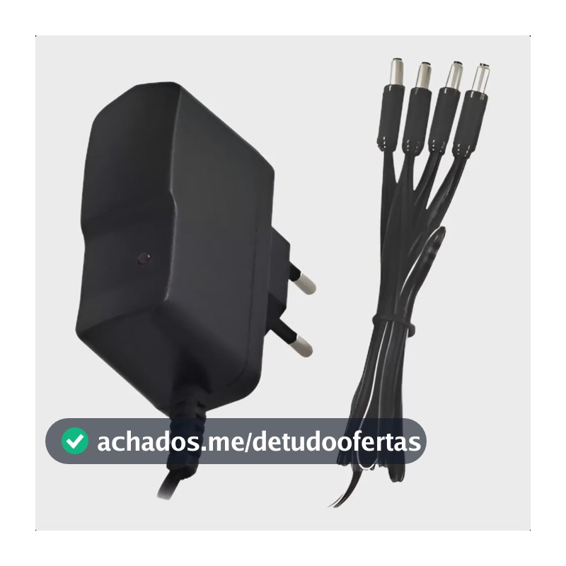 Fonte Para Pedais 9v 1000ma 4 Pedal Guitarra Baixo Hayonik