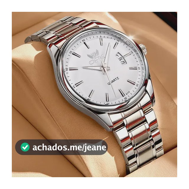 Opk Relógio Masculino Original Prata À Prova D'água 6010