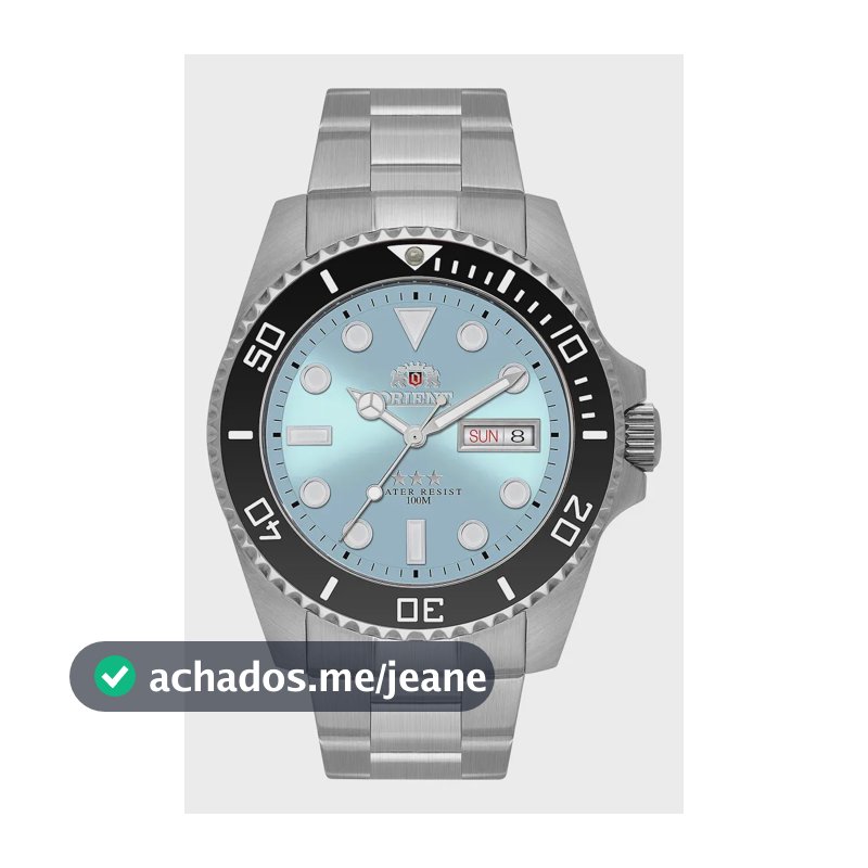 Relógio Automático Orient NH3SS010 Aço Inoxidável 42mm Azul 100m