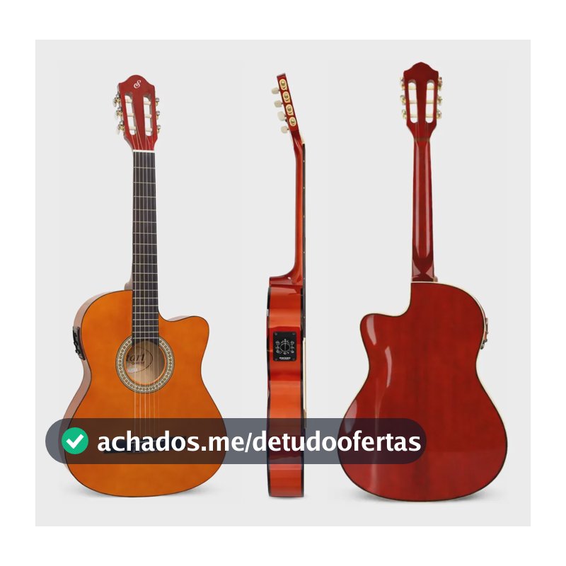 Violão Eletroacústico Giannini SF-14 CEQ Aço Natural Com Afinador