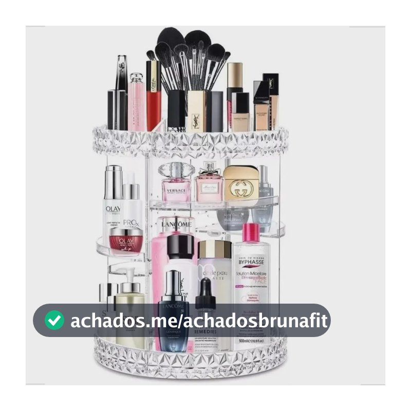 Organizador de Maquiagem Giratório 360° Acrílico ManoThor