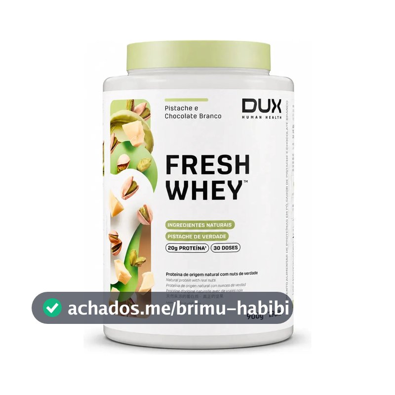 Proteína Dux Nutrition FreshWhey em pó sabor Pistache e Chocolate Branco x 900g