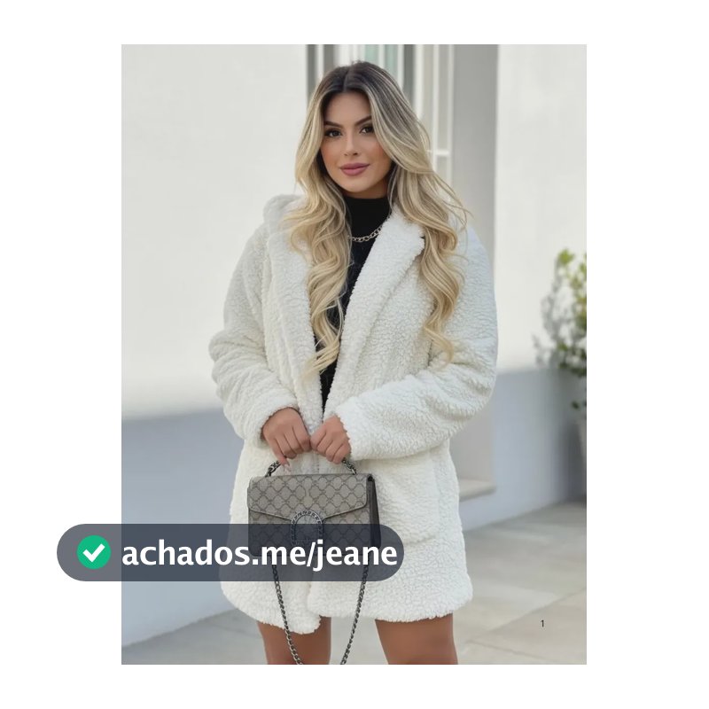 Casaco Teddy Feminino Inverno Com Capuz Blogueira Lançamento Branco Unico Liso