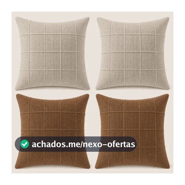 Kit 4 Capas De Almofada Linho Premiun Sofa Sala Decorativa